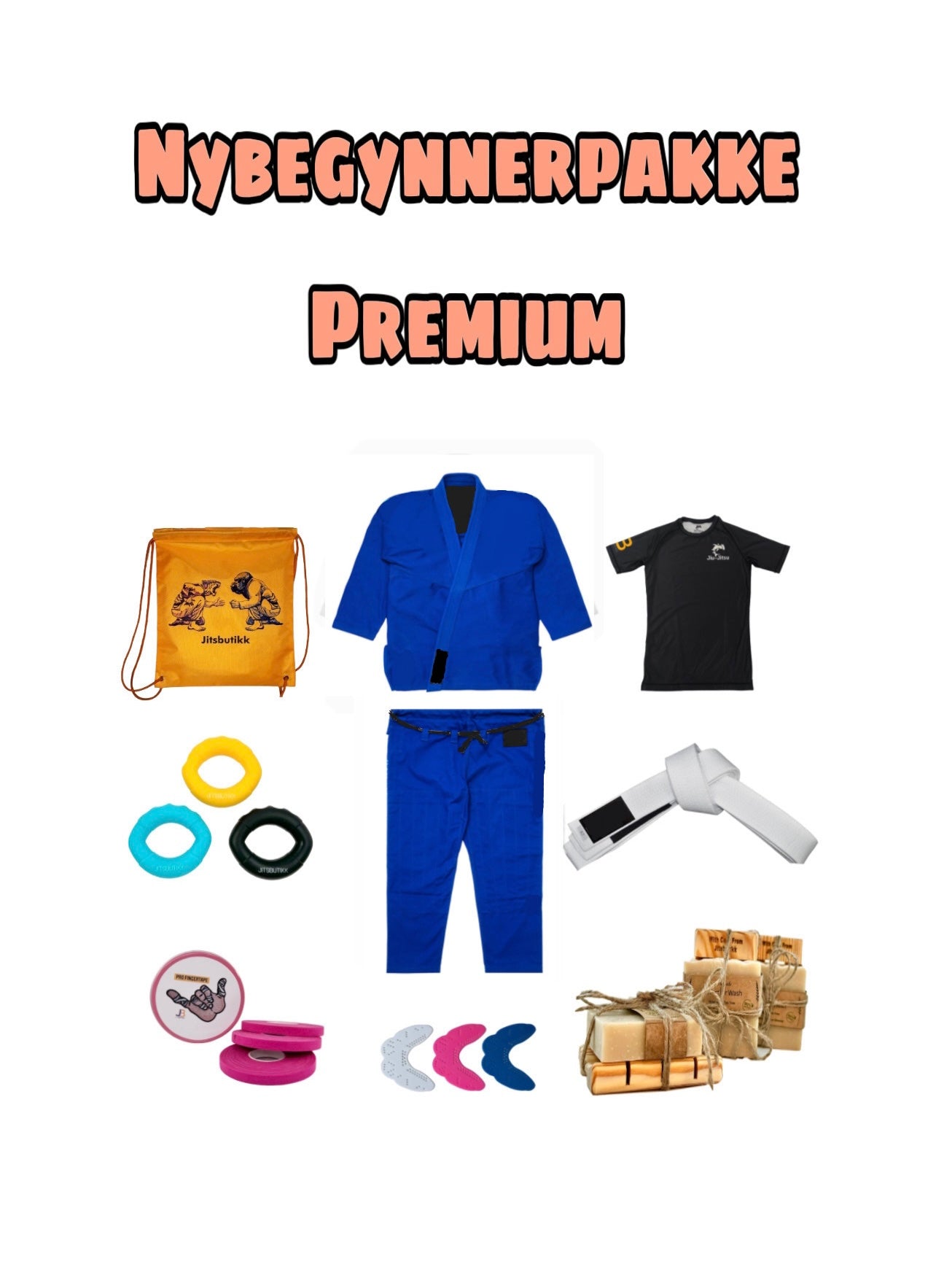 NYBEGYNNERPAKKE PREMIUM - ALT du trenger til BJJ-oppstart