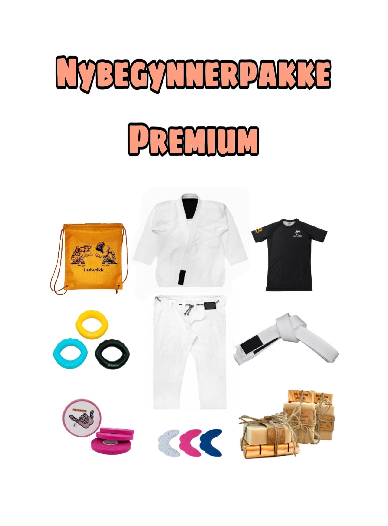 NYBEGYNNERPAKKE PREMIUM - ALT du trenger til BJJ-oppstart