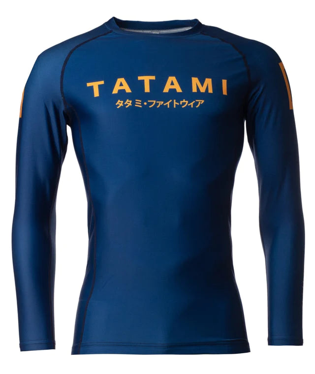 KATAKANA LONG SLEEVE Tatami Grappling RASHGUARD - Marineblå